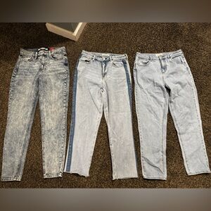 PacSun Women's Ankle & Cropped Jeans - Light Blue, Blue, Gray